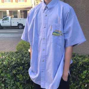 Columbia Sportswear Blue Fishing Polo 🌎